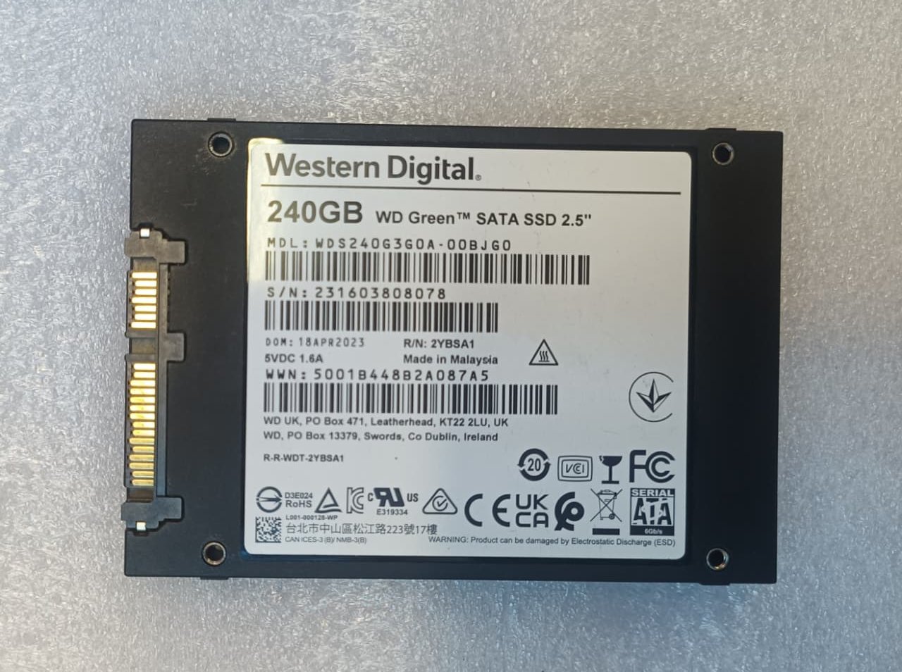 Olds WD Green SATA 240GB